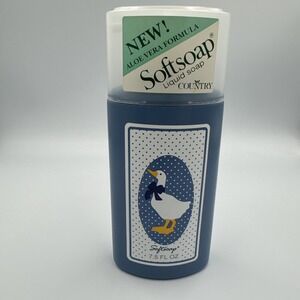 1986 Country Design Softsoap Moisturizing Hand Soap  Bottle Country Duck Vintage